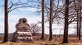 Gettysburg, Pennsylvania, USA March 13, 2021 Military monuments on the battlefield at Gettysburg National Military Park