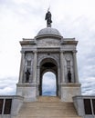 Gettysburg, Pennsylvania, USA March 15, 2024 The Pennsylvania Monument on Hancock Avenue in the Gettysburg National Military Park Royalty Free Stock Photo