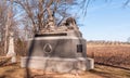 Gettysburg, Pennsylvania, USA March 14, 2021 The 116th Pennsylvania Volunteer Infantry Regiment monument