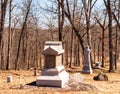 Gettysburg, Pennsylvania, USA March 14, 2021 The Union troop monuments on Slocum Avenue Royalty Free Stock Photo