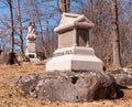 Gettysburg, Pennsylvania, USA March 14, 2021 The Union troop monuments on Slocum Avenue Royalty Free Stock Photo