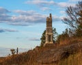 Gettysburg, Pennsylvania, USA November 5, 2021 The monument to the 91st Pennsylvania Volunteer Infantry Regiment and Brigadier Gen Royalty Free Stock Photo