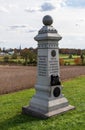 Gettysburg, Pennsylvania, USA November 3, 2021 The 147th New York Volunteer Infantry Regiment monument on Reynolds Avenue at the G