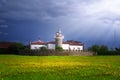 Getxo lighthouse in La Galea Royalty Free Stock Photo