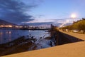 Getxo at night Royalty Free Stock Photo