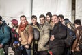 Refugees waiting to enter Macedonia from the city of Eidomeni Idomeni in Greece on the border with macedonia, on the Balkans Route