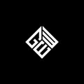 GEW letter logo design on black background. GEW creative initials letter logo concept. GEW letter design Royalty Free Stock Photo