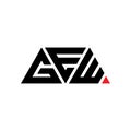 GEW triangle letter logo design with triangle shape. GEW triangle logo design monogram. GEW triangle vector logo template with red Royalty Free Stock Photo