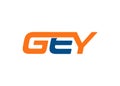 Gey letter logo design vector