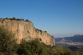 Rock climbing crag area Spectacular Cave in Geyikbayiri, Turkey Royalty Free Stock Photo