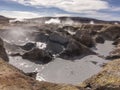 Geyser basin Sol de Manana, Bolivia Royalty Free Stock Photo