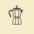 Geyser coffee maker icon Royalty Free Stock Photo