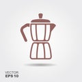 Geyser coffee maker icon Royalty Free Stock Photo