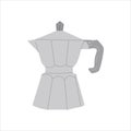 Geyser Coffee Maker Italian Moka Pot. Alternative brewing methods. Simple minimalist colored vector Illustration