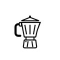 Geyser coffee maker outline icon Royalty Free Stock Photo