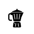 Geyser coffee maker silhouette icon Royalty Free Stock Photo