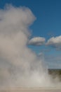 Geyser Erupts with Large Spray