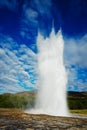 Geyser erupts