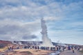 Geysir park in Iceland in autumn