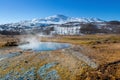 Geyser in Haukadalur Valley, Iceland Royalty Free Stock Photo