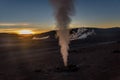 Geyser in natural reserveEduardo Avoroa, Bolivia Royalty Free Stock Photo