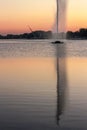 Geyser of the Sava River in Belgrade, lake Ada Ciganlija Royalty Free Stock Photo