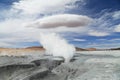 Geyser in Uyuni, Bolivia Royalty Free Stock Photo