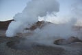 The geysers at Sol de la Manana Royalty Free Stock Photo