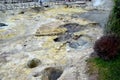 Geysers, Volcano Caldera Hot Springs Fumarole Bubbling Smoking in Furnas, Sao Miguel, Azores, Portugal Royalty Free Stock Photo