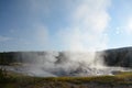 erupting geysers in Yellowstone National Park