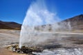 Geysir in the desert Royalty Free Stock Photo