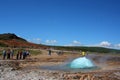 Geysir eruption Royalty Free Stock Photo