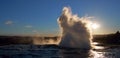 Geysir geothermal water steam explosion eruption Royalty Free Stock Photo