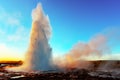 Geysir geyser erupting Royalty Free Stock Photo