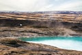 Geysir geyser in Iceland with steamy water Royalty Free Stock Photo