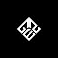 GEZ letter logo design on black background. GEZ creative initials letter logo concept. GEZ letter design Royalty Free Stock Photo