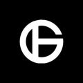 GF letter logo design on black background Royalty Free Stock Photo