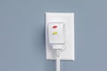 GFI cord plugged in electrical outlet. Royalty Free Stock Photo