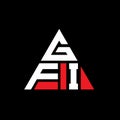 GFI triangle letter logo design with triangle shape. GFI triangle logo design monogram. GFI triangle vector logo template with red Royalty Free Stock Photo