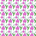 pattern which depicts a bird hummingbird flowers and orchid buds