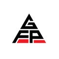 GFP triangle letter logo design with triangle shape. GFP triangle logo design monogram. GFP triangle vector logo template with red Royalty Free Stock Photo