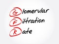 GFR - Glomerular Filtration Rate acronym Royalty Free Stock Photo