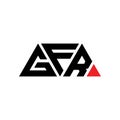 GFR triangle letter logo design with triangle shape. GFR triangle logo design monogram. GFR triangle vector logo template with red Royalty Free Stock Photo
