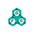 GFS creative minimalist letter logo. GFS unique vector initials alphabet letter logo design Royalty Free Stock Photo