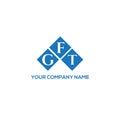 GFT letter logo design on WHITE background. GFT creative initials letter logo concept. GFT letter design Royalty Free Stock Photo