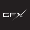 GFX letter logo design on black background.GFX creative initials letter logo concept.GFX letter design Royalty Free Stock Photo