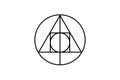 Sacred magic geometry , occult symbol , alchemical symbol showing the interaction between the four elements of matter symbolizing