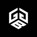 GGB letter logo design on black background. GGB creative initials letter logo concept. GGB letter design Royalty Free Stock Photo