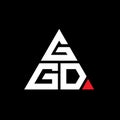 GGD triangle letter logo design with triangle shape. GGD triangle logo design monogram. GGD triangle vector logo template with red Royalty Free Stock Photo