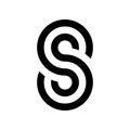 s and 8 letter simple design fot logo icon web graphic element.